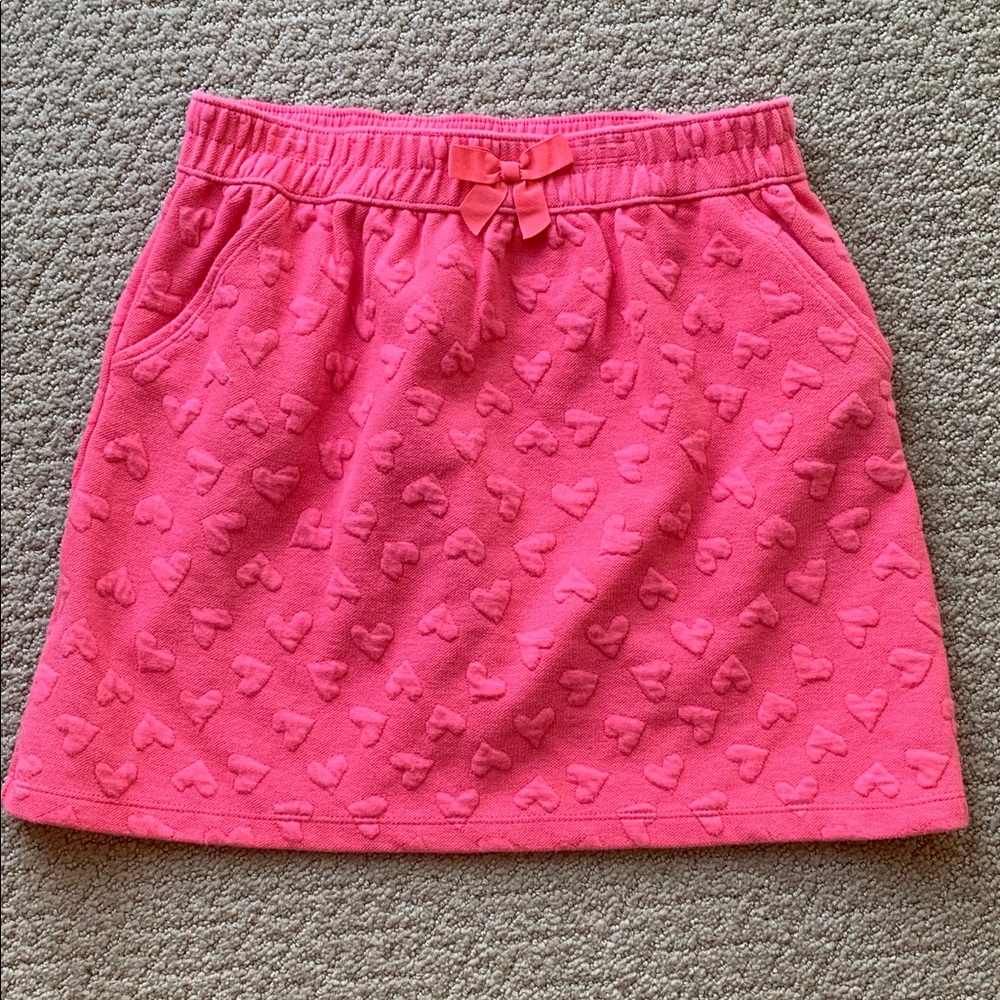 NWOT Gymboree Pink Embossed Heart Skirt